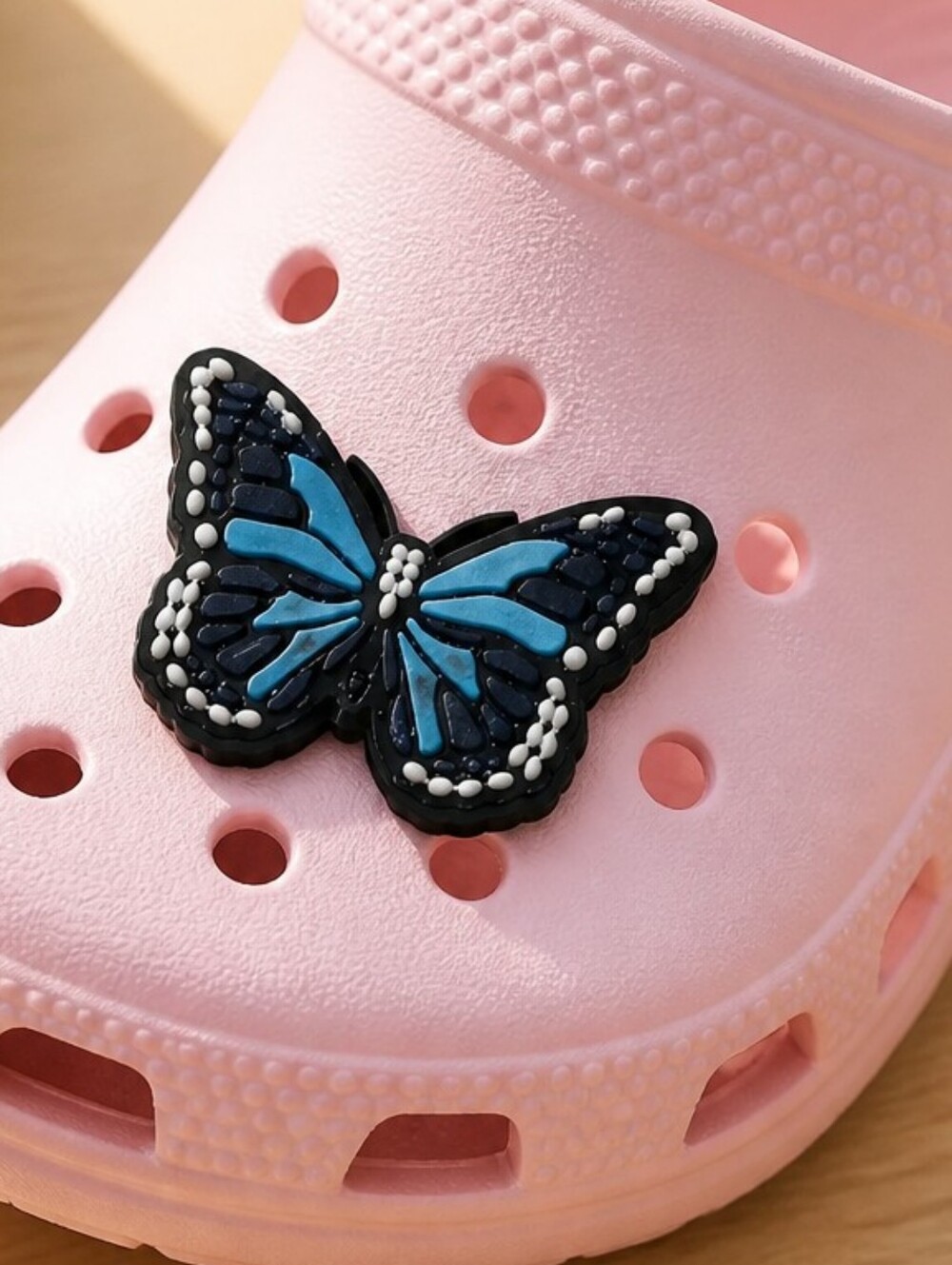 Butterfly Croc Shoe Charm Blue 🦋 Nature Band Rubber Clog Shoe Jewelry